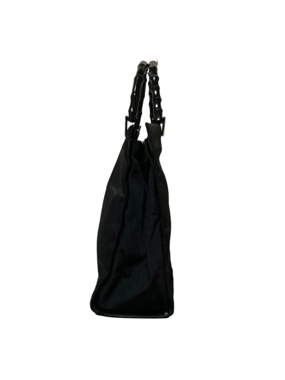 Gucci Bamboo Handle Nylon Bag 002 Black - Picture 2 of 14